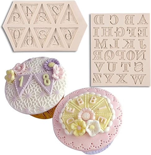Miniatura 9 de Moldes de letras para chocolate, paquete de 4 moldes de silicona con letras del alfabeto para baby shower, decoración de pasteles, cumpleaños,
