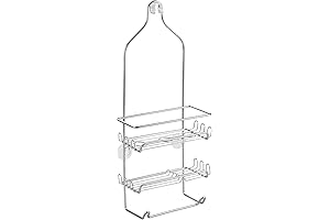 iDesign Steel Hanging Over Shower Head Organizer, The Milo Collection – 9”...