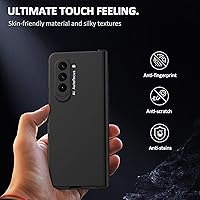 Vista 2 de Funda diseñada para Samsung Galaxy Z Fold 5 con protección de bisagra, funda rígida ultrafina de PC Fold 5 con protector de pantalla frontal, funda