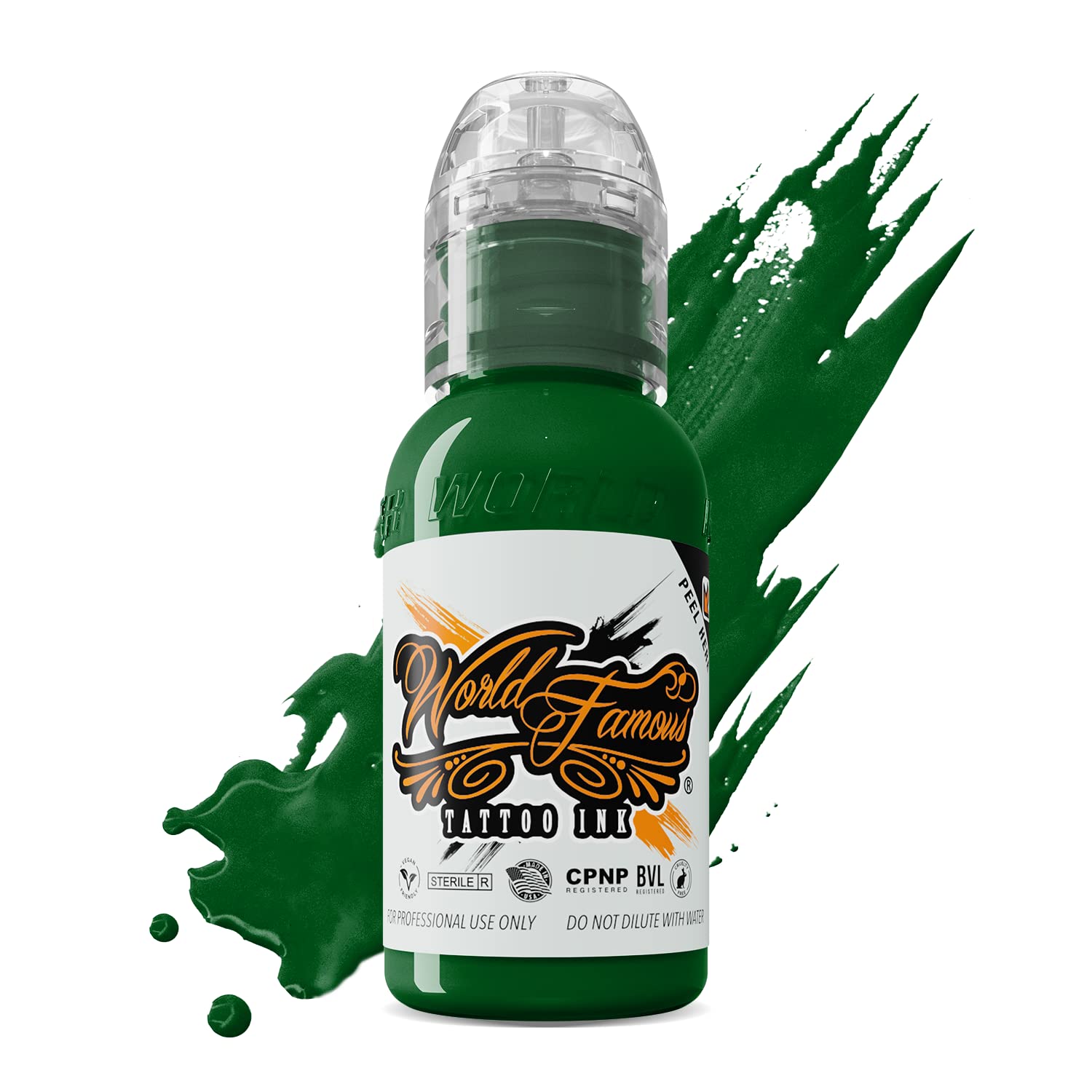 World Famous Green Tattoo Ink, Vegan and Professional Ink, Made in USA, Amazon Leaf, 29.5 ml