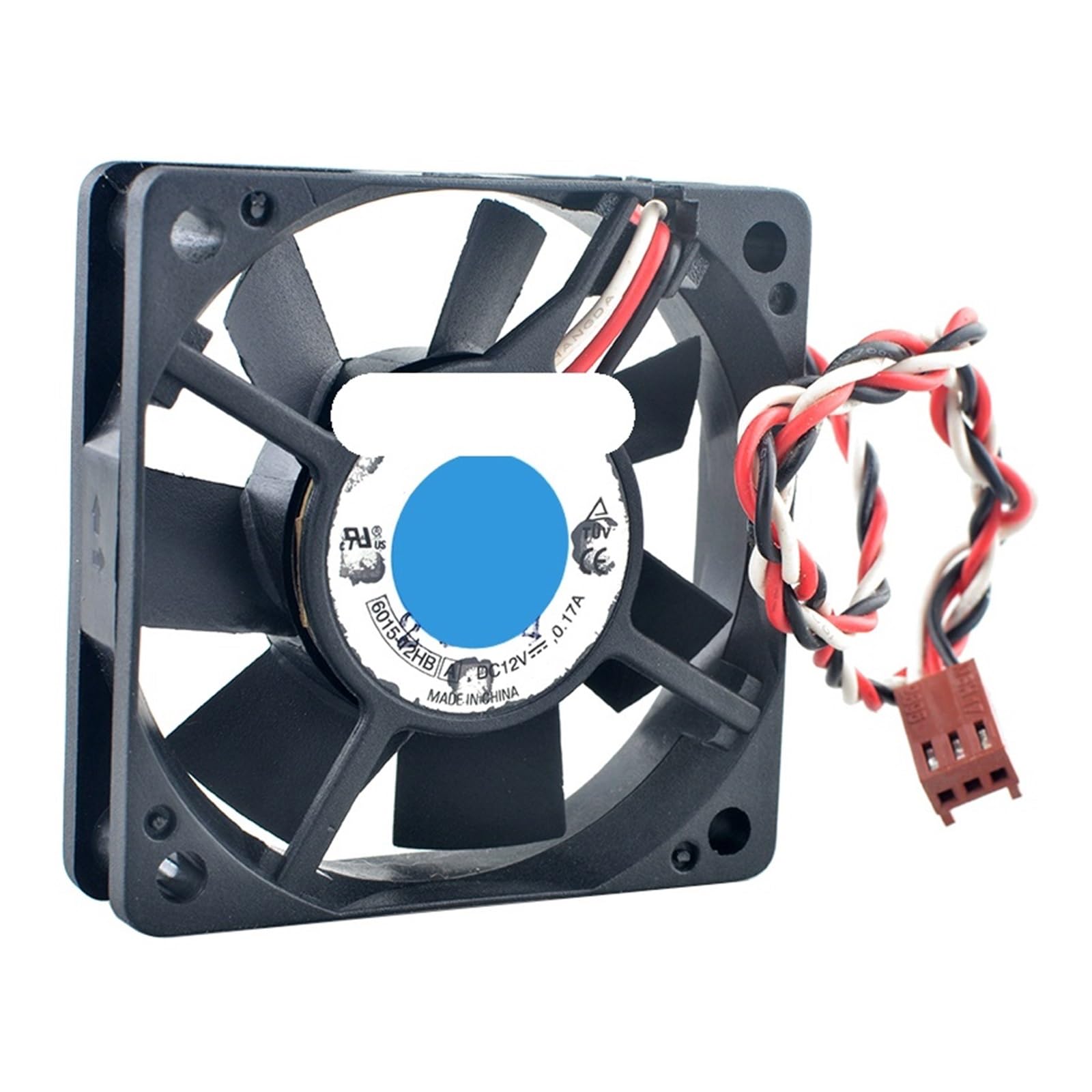 JJKKOZVQF 6015-12HB 6cm Dual Ball Bearing Cooling Fan 60mm X 15mm DC12V 0.17A 3-Pin Chassis CPU Power Supply Fan