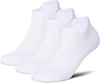 LEVSOX Ankle Compression Socks for Women Men Cushioned Running Support Socks for Plantar Fasciitis Relief 3 Pairs