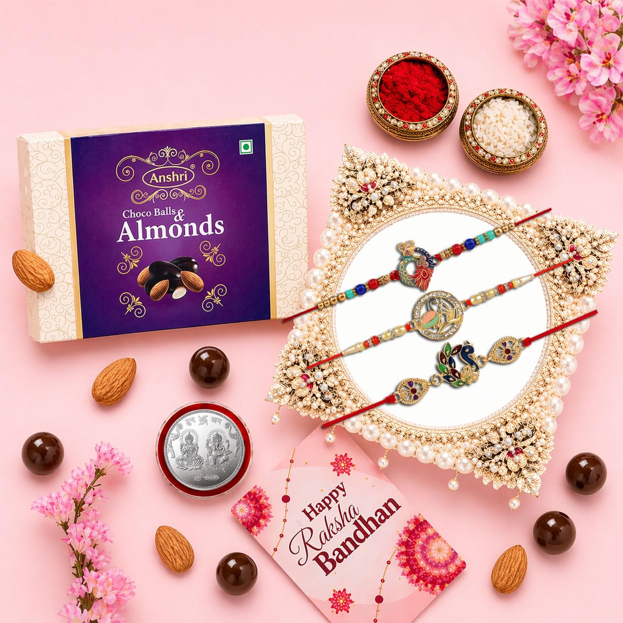 Rakhi With Chocolate Gift, Rakhi For Brother, RakhiGift, RakhiGiftForBrother, RakhiSet Of 2 A430-image-8