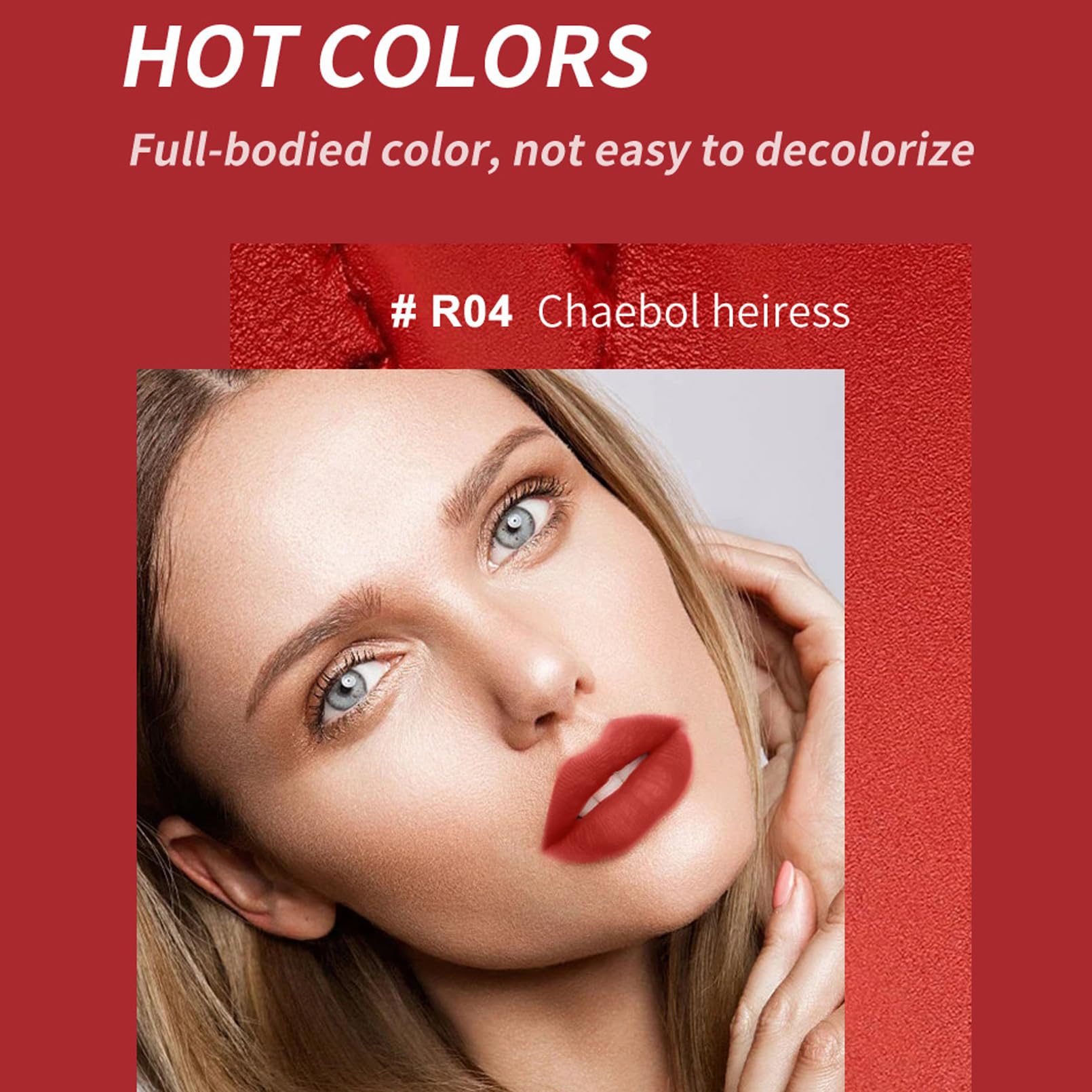 EOGRFW 3 Pcs Matte Lipstick,Red Lipstick For Women Long Lasting,Waterproof Lip Stick,Non Stick Cup Velvet Lipstick,Rich Colour Lipsticks For Women Girls,No Easy Fade(Dark Deep Red) - Image 4