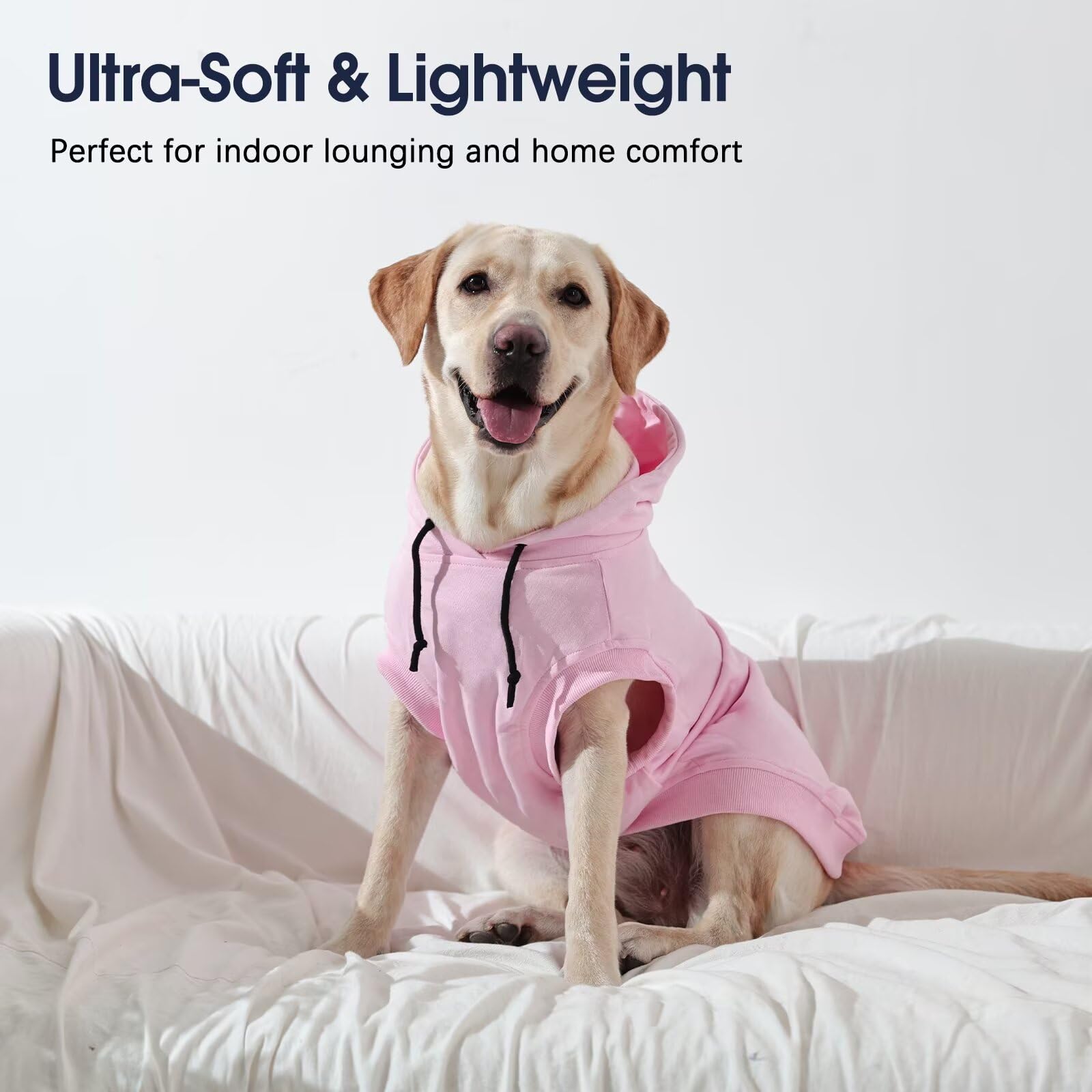 IECOii Kapuzenpullis für Hunde,Hunde Kapuzenpulli,Pullover Dog Hoodie Sweatshirt,Haustier Hund Kapuzen Kleidung,Hundepullover für Mittelgroße, Große und Extra Große Hund (kein Vliesstoff),M-4XL