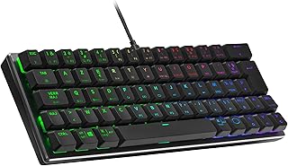 Cooler Master SK620 Teclado para Juegos con Cable – Diseño Compacto del 60%, Teclas mecánicas Planas, iluminación RGB por tecla, Teclas directas, MacOS/Windows Compatible – Diseño Space Grey, FR