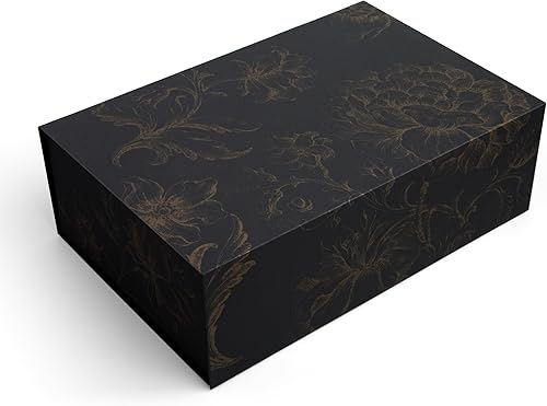 Miniatura 8 de Caja de regalo de recuerdo de lujo, paquete de 3 cajas decorativas florales rosas con tapas magnéticas para regalos, caja de recuerdos de boda y