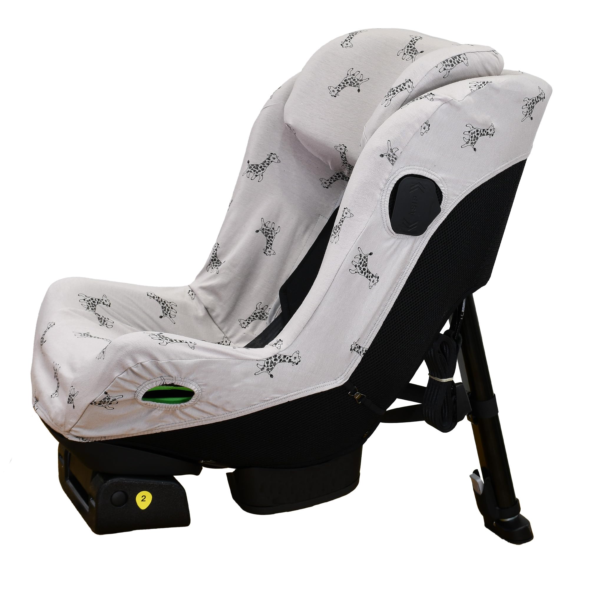 JYOKO Funda para Silla Compatible con Axkid Minikid 4, 4 Pro, Minikid MAX, Movekid y Move en Algodón Orgánico Suave y Transpirable para máximo Confort de tu bebé (Estampado Giraffe)