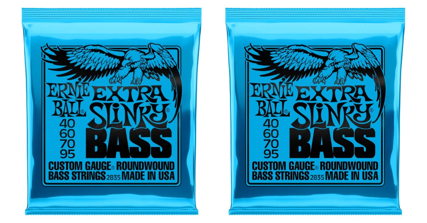 Ernie Ball 2835 - Corde per basso elettrico, in nichel, confezione da 2
