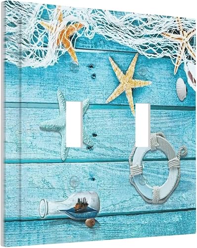 Vista 21 de Placa de pared con interruptor de luz de doble interruptor de pared para niños, diseño de dinosaurio, galaxia, espacio exterior, planeta, nebulosa