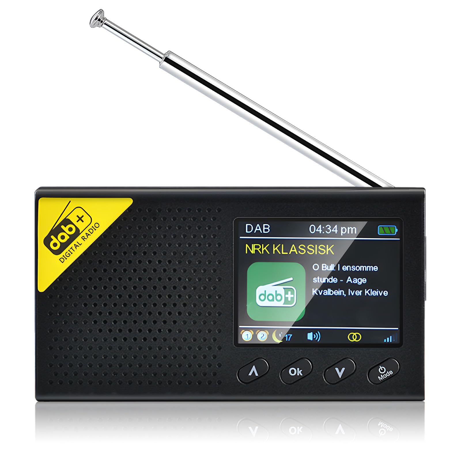 Hikity Radio Dab/Dab+/FM/AUX Portable Rechargeable, Poste Radio Bluetooth Dab Plus, Radio Réveil Dab, Double Réveil, Radio FM de Cuisine, Minuterie Sommeil, 9 Langues