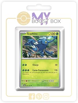 Scarhino Heracross 006/193 Reverse - my-booster X  carlate et Violet 02  volutions   Paldea - Box of 10 Pokemon French Cards