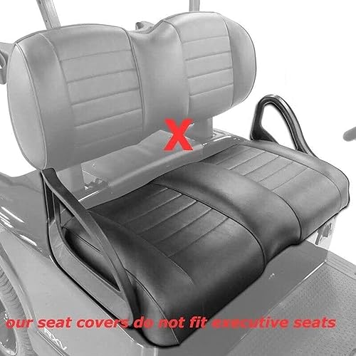 Miniatura 10 de Huskey Parts Company 4 fundas de asiento de carrito de golf marrones con puntada de diamante compatibles con Yamaha Drive G29 2007-2016, Drive 2