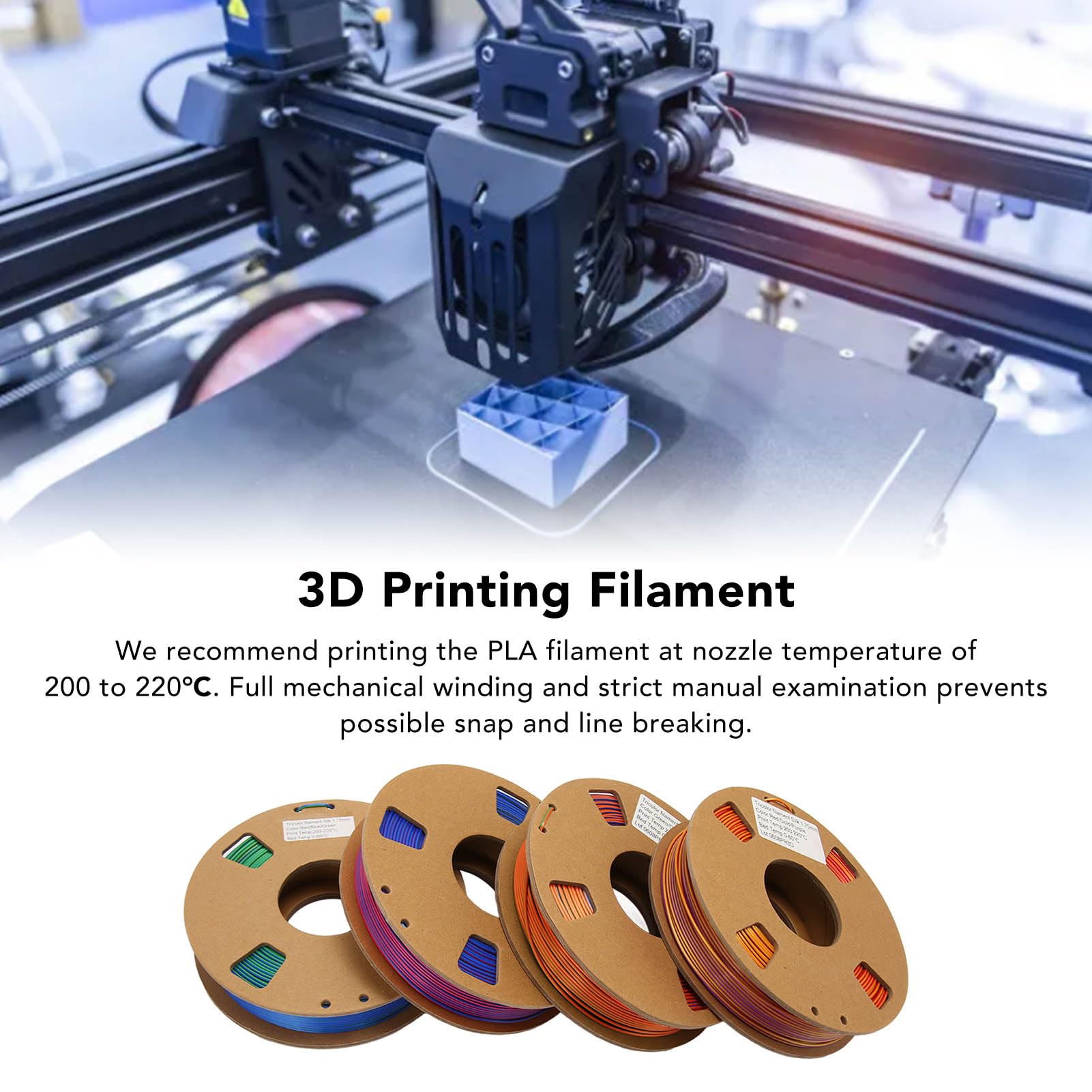 Fyearfly SilkTri-250-4P - Filamento 3D de triple color de 1.75 mm, carrete de PLA de seda, paquete de 4 (4 x 250 g) para modelos suaves y vibrantes, funciona con dispositivos de impresión FDM comunes