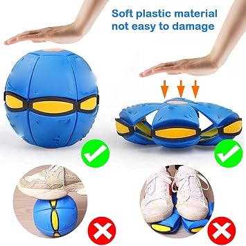 Gcvsdoa Magic Ball, Pop up Ball, Magic Bouncing Ball, Children's Bouncing Balls, Magic Flying Saucer, Bouncy Balls, Parent-Child Interaction (4PCS, No Lights)
