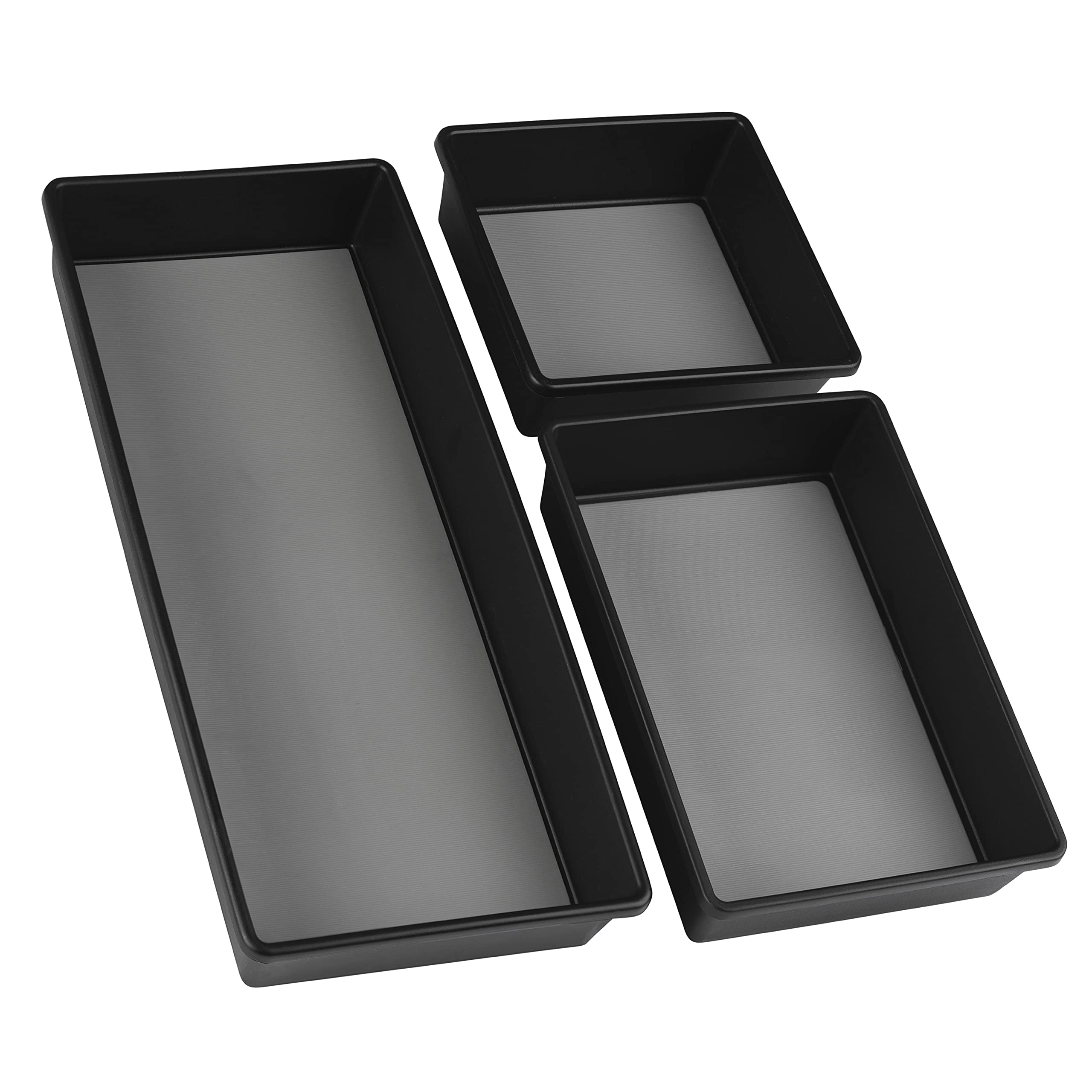 LIVORINI Drawer Organizers 3-Size | Office Kitchen Desk Junk Drawer Organizer | Organization and Storage Tray