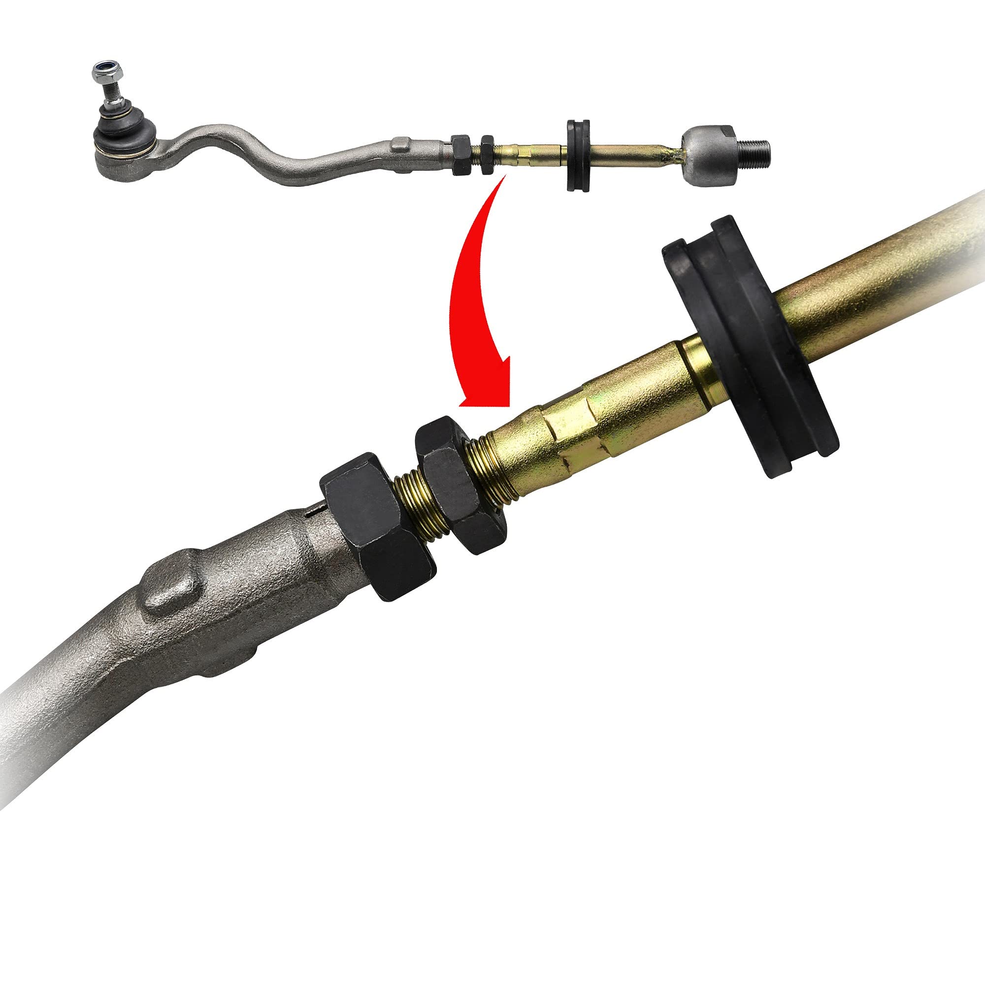 ATEC Germany 4x bras de suspension avant gauche droite, 2x barres d'accouplement, 2x biellettes de direction Compatible avec BMW Série 3 (E36) Z3 Coupe (E36), Z3 Roadster (E36)