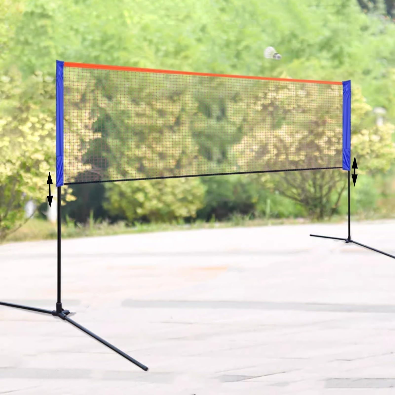 ENHEN Badminton Net Stand Portable Badminton Net with Stand Pole, Backyard Garden Lawn Park Ball Game Training Machine, Adult Junior Pickleball Volleyball Tennis Net