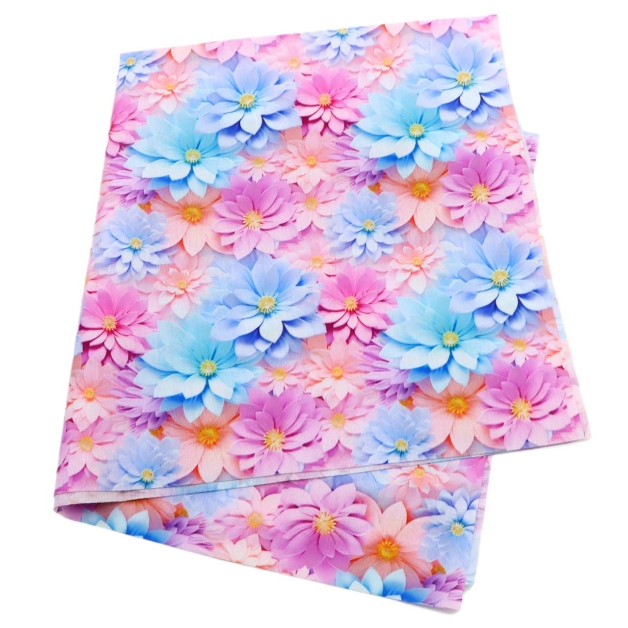 Material for Sewing 50 * 145cm Imitation Embroidery Like-3D Flower Patchwork Printed Polyester Cotton Fabric DIY Tissue Sew Quilt Needlework Material(1235482)
