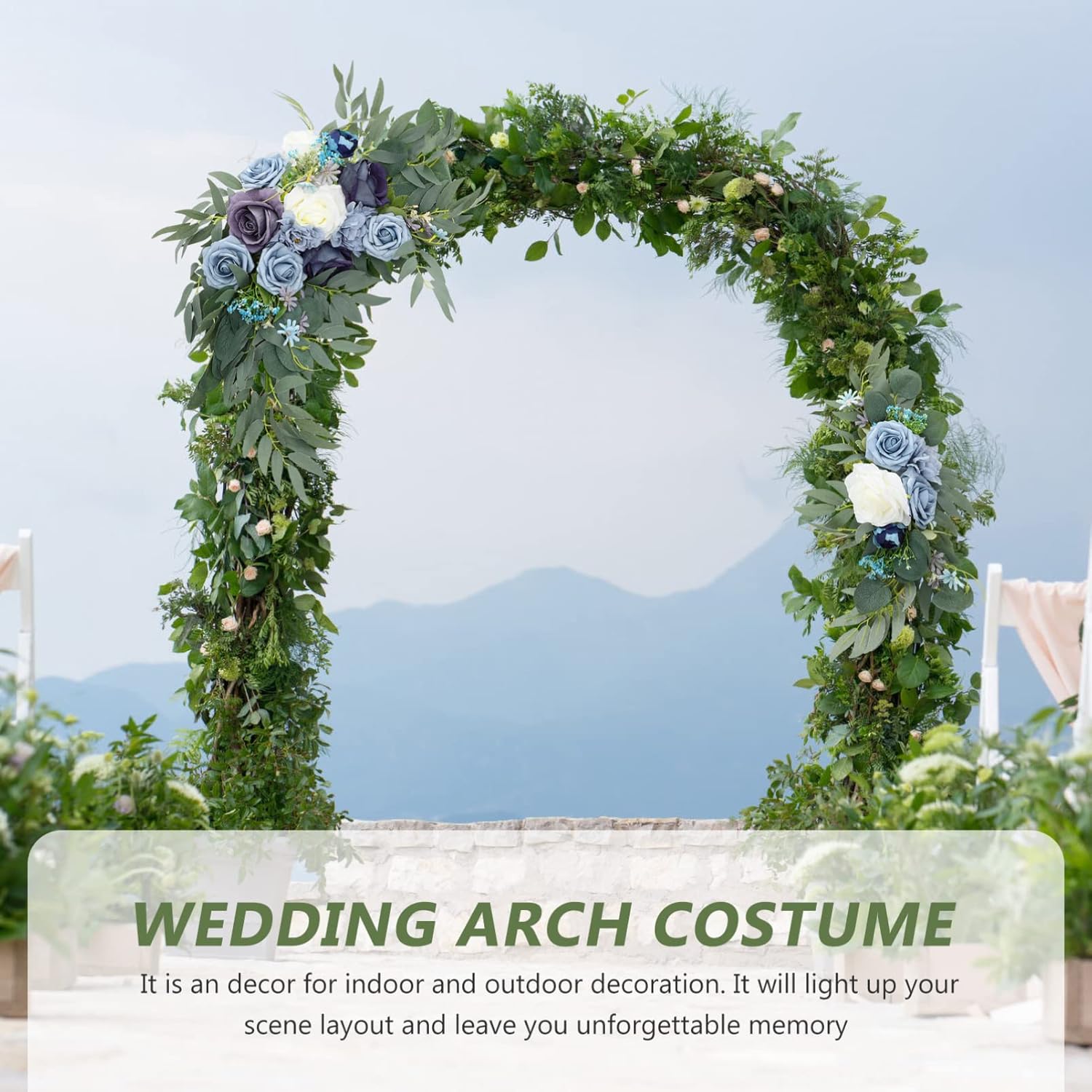 MAGICLULU 2pcs Artificial Arch Flower Props for Wedding Decoration Lifelike Faux Floral Arrangements for Home Event and for Romantic Celebrations and Bouquets