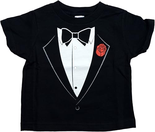 Miniatura 2 de Ann Arbor T-shirt Co. Camiseta de esmoquin para niños grandes Camisa de boda para niños pequeños