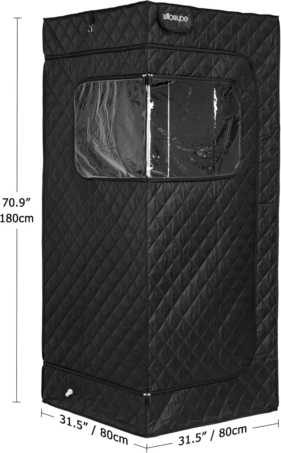 WILLOWYBE Portable Steam Sauna with Bluetooth Control, 4L KingPower Steamer, Body Tent, Foldable Chair, Personal Home Spa