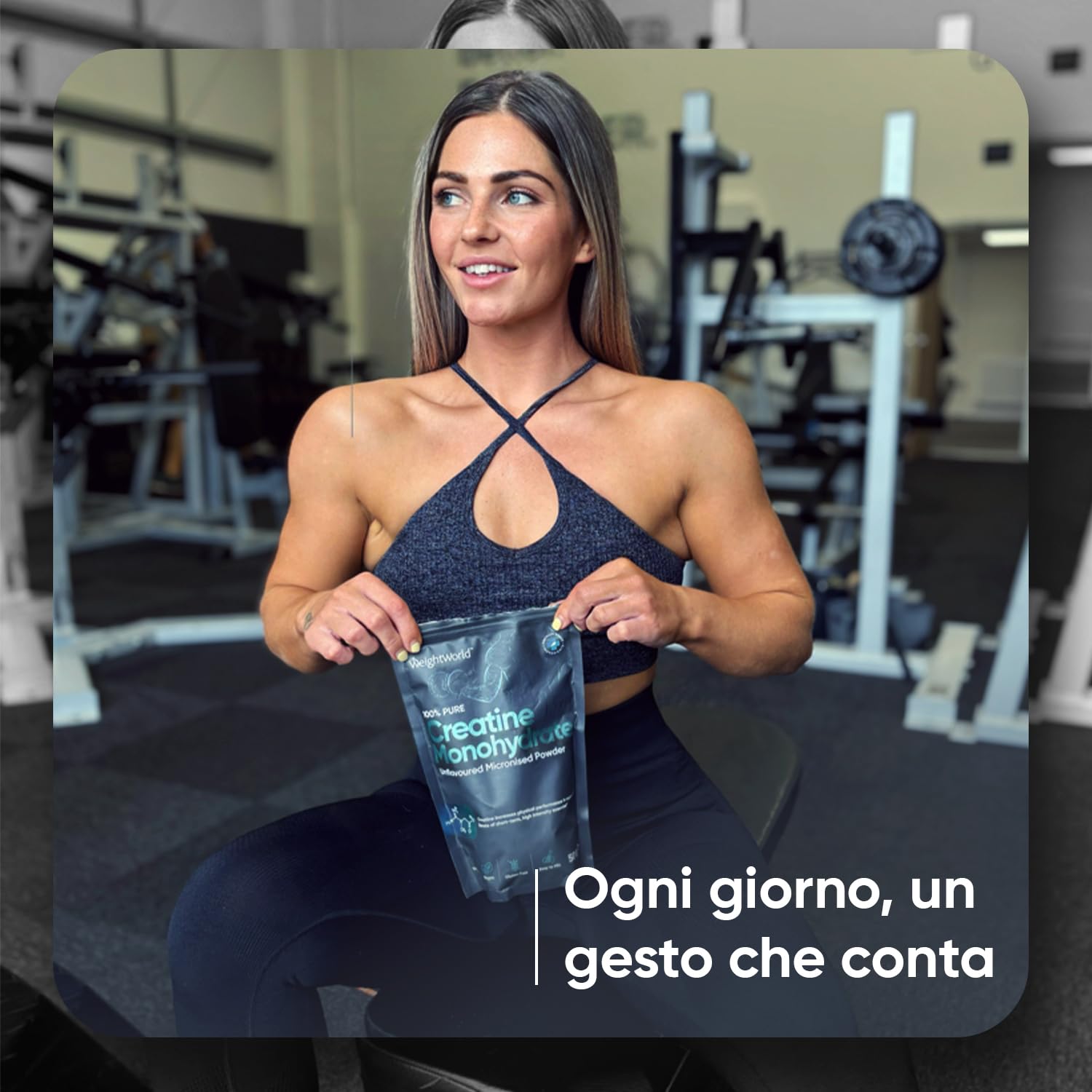 Creatina Monoidrata in Polvere da 1kg Vegana, 3000mg, 330 Dosi (Fornitura di 10+ Mesi) Creatina in Polvere Micronizzata Pura con Misurino, Pre Workout, Intra e Post Workout, Senza Magnesio Stearato