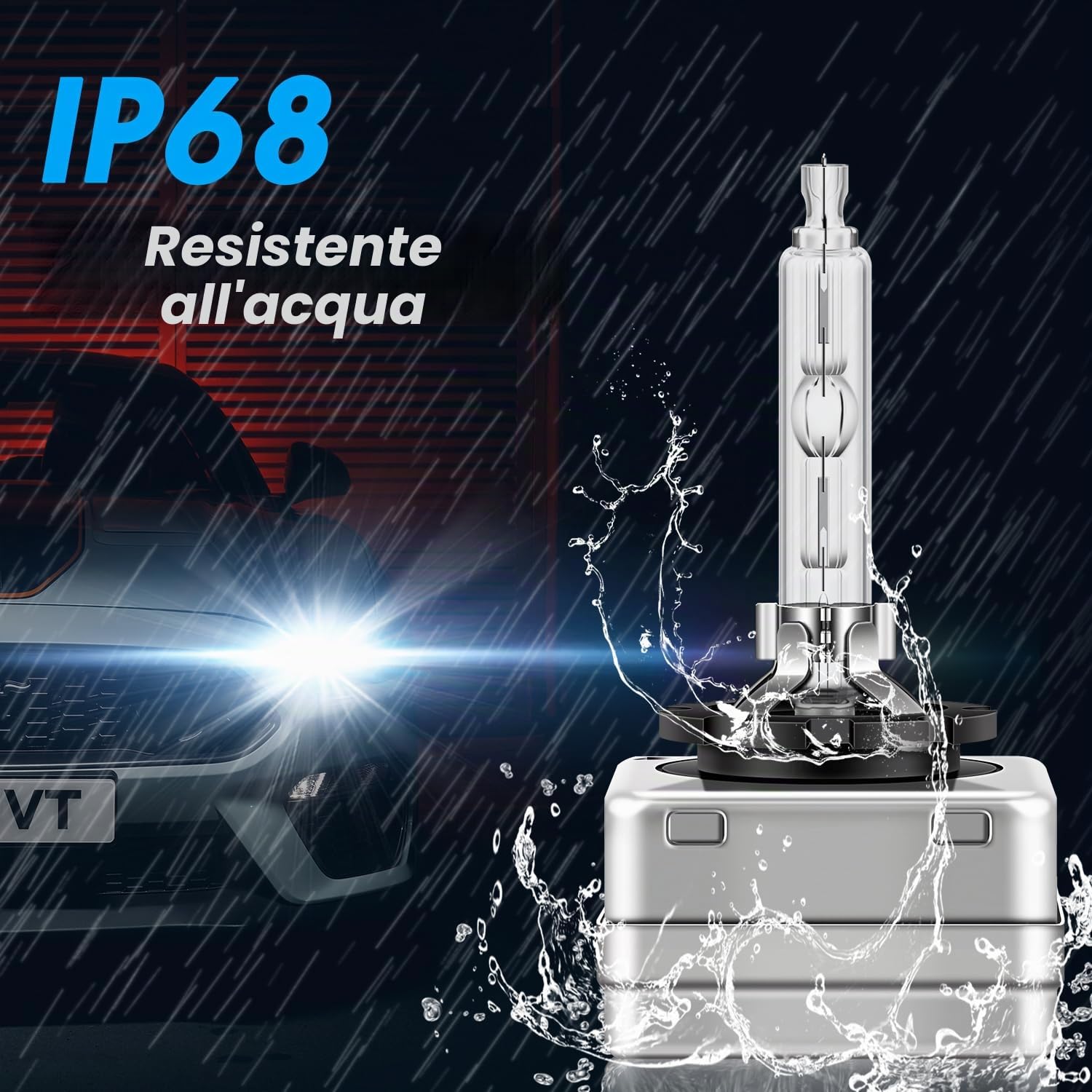 Lampadine Xenon D3S 8000K D3S Xeno HID per Auto Blu Ghiaccio 12V 35W Kit di Conversione HID, 2 Lampade