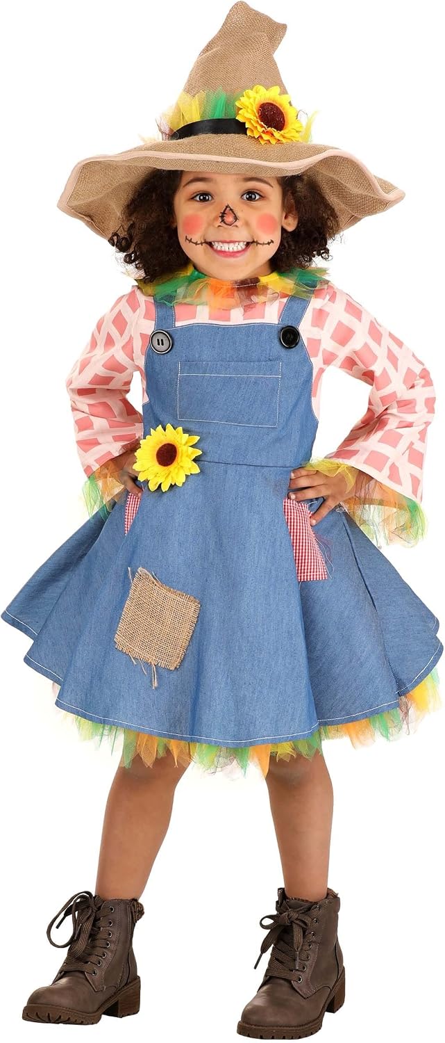 Scarecrow Toddler Costume - Dress, Hat, Petticoat - Sweet Harvest Style