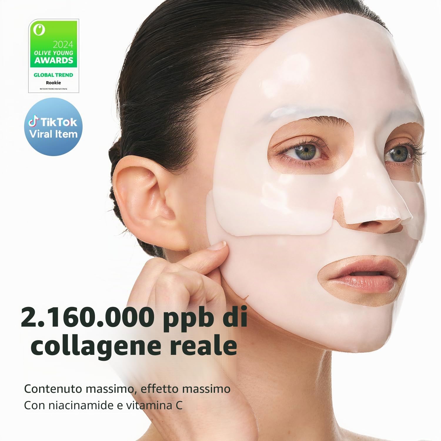 SUNGBOON EDITOR Deep Collagen Niacin-Vita C Maschera Notturna 37Gx4Ea | Vera Maschera Viso Al Collagene Con Niacinamide E Vitamina C | Collagene Reale 2,160,000Ppb | Pelle Di Cristallo Korean
