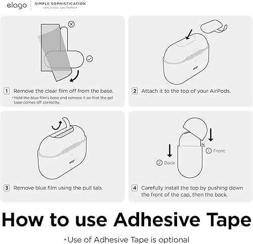 Miniatura 6 de elago Funda transparente compatible con AirPods 3 funda compatible con AirPods de 3 generación 2021 con llavero cinta de gel incluida reducción de