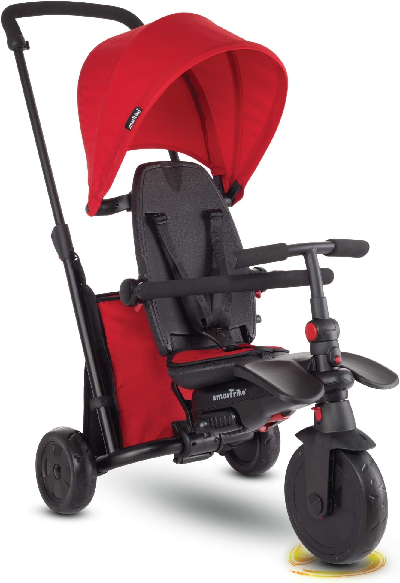 smarTrike Smartfold 400 Red, Large, Play Tricycle for Unisex Children from 9 months, 7 in 1 Trike with Touch Steering, Shock-Absorbers, Perfect for Travel and Storage, 'Grow with Me' Option