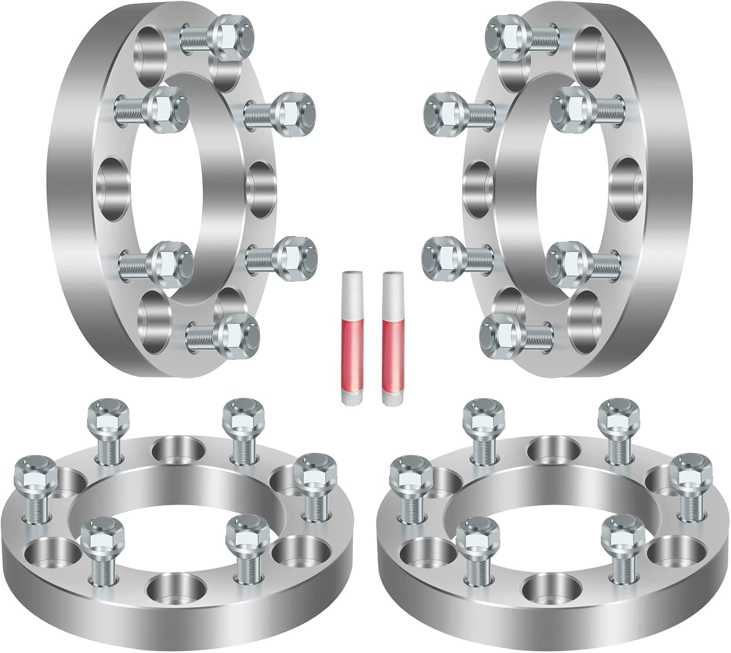 4x 6 Lug Wheel Spacers 1" 6x5.5 to 6x5.5 6X139.7mm to 6X139.7mm Wheel Spacers Adapters 12x1.5 Studs for 1996-2016 for 4Runner Aircraft Aluminum 6061 T6