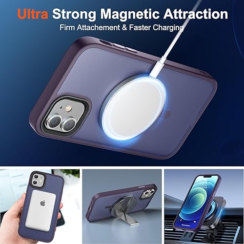 Miniatura 3 de SUPFINE Funda magnética para iPhone 12iPhone 12 Pro, compatible con MagSafe, protección contra caídas de grado militar de 10 pies, 2 protectores de