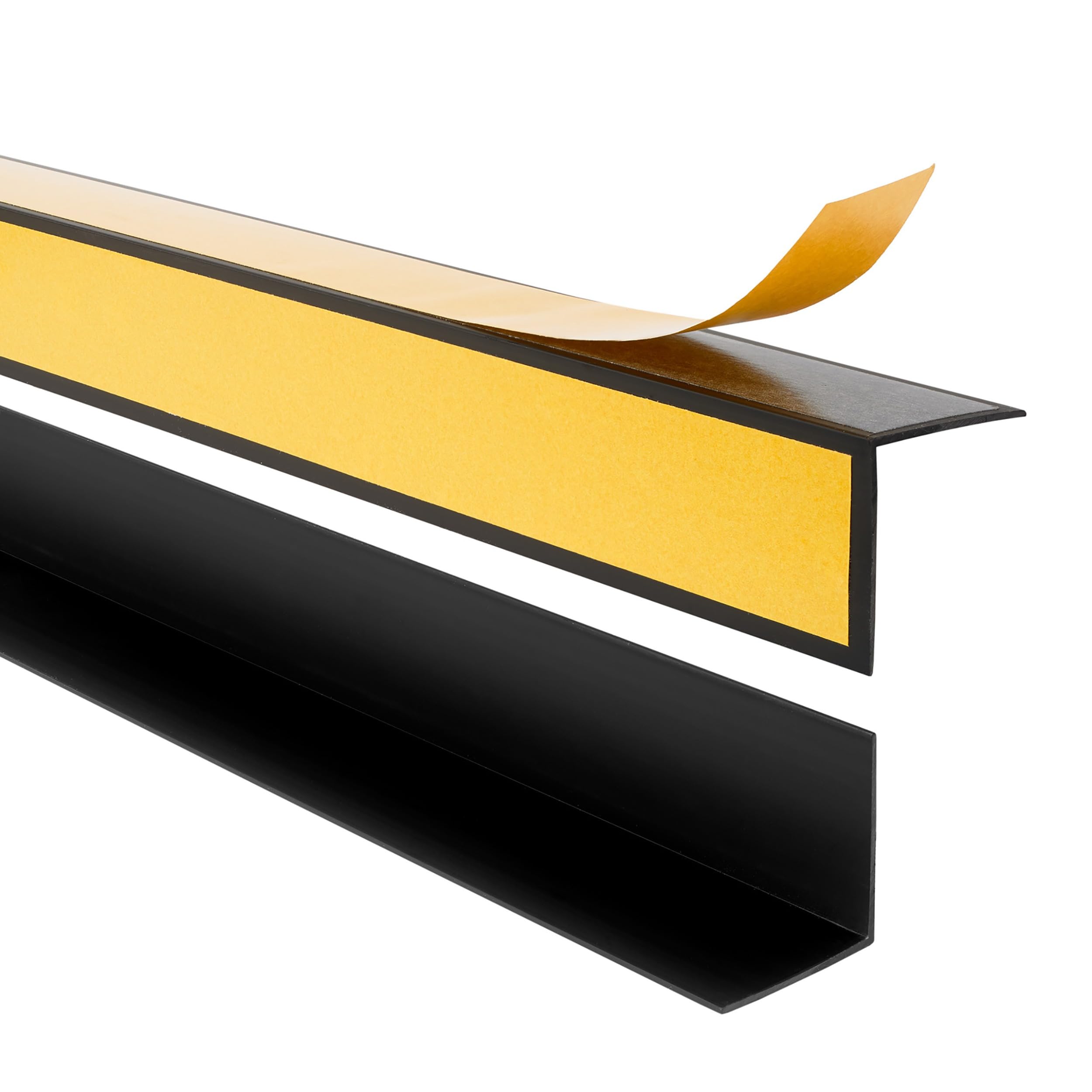 Quest Winkelleiste Kantenschutz Selbstklebend – Kunststoff PVC – für Innenecken – 35x35mm, 150cm, Schwarz