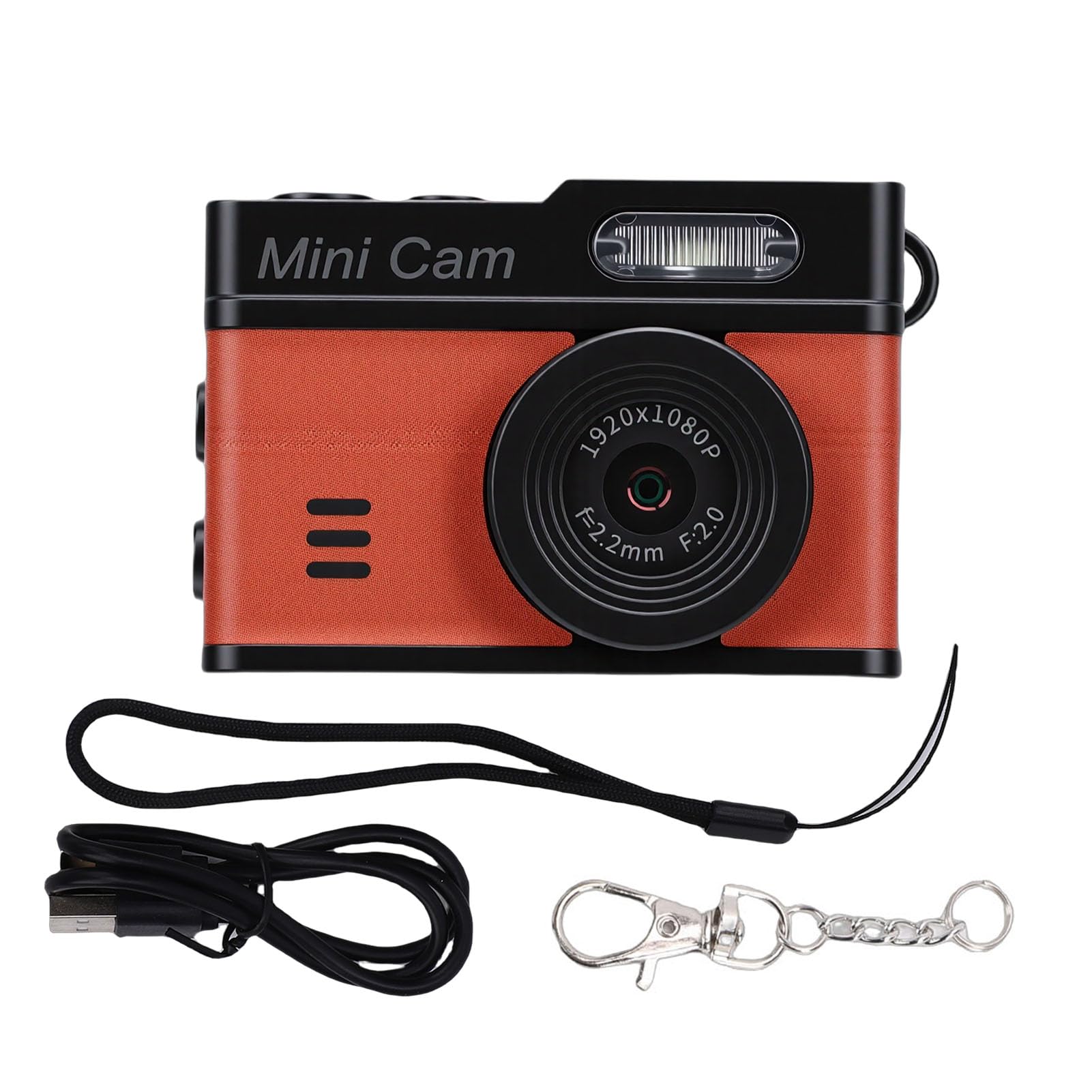 Mini Camera,1080P HD Video Recorder Keychain Digital Camcorder for Travel,Vlog (Black Brown)-picture-17