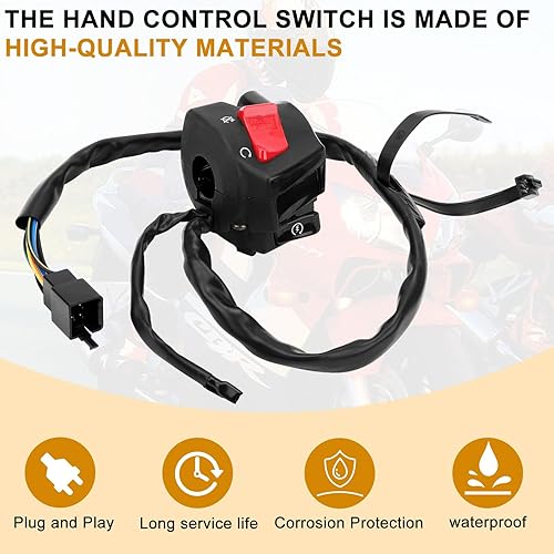 Miniatura 4 de Interruptor de control de mano derecha Interruptor del manillar Interruptor de arranque y parada de apagado para Honda CBR600F CBR600F4 2001-2006