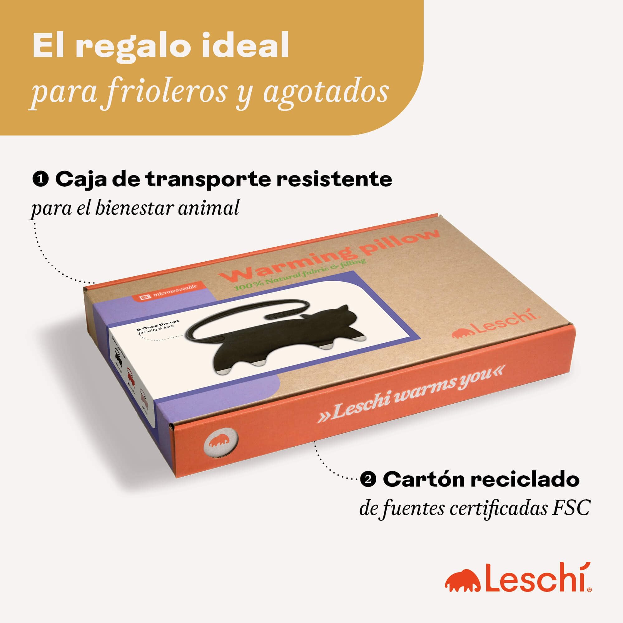 LESCHI Bolsa Semillas Microondas de 100% Algodón y Trigo Orgánicos, Saco de Semillas con Funda Lavable, Saco Térmico de Semillas ideal para Dolores Menstruales, Cólicos y Dolor Abdominal, Gata negra
