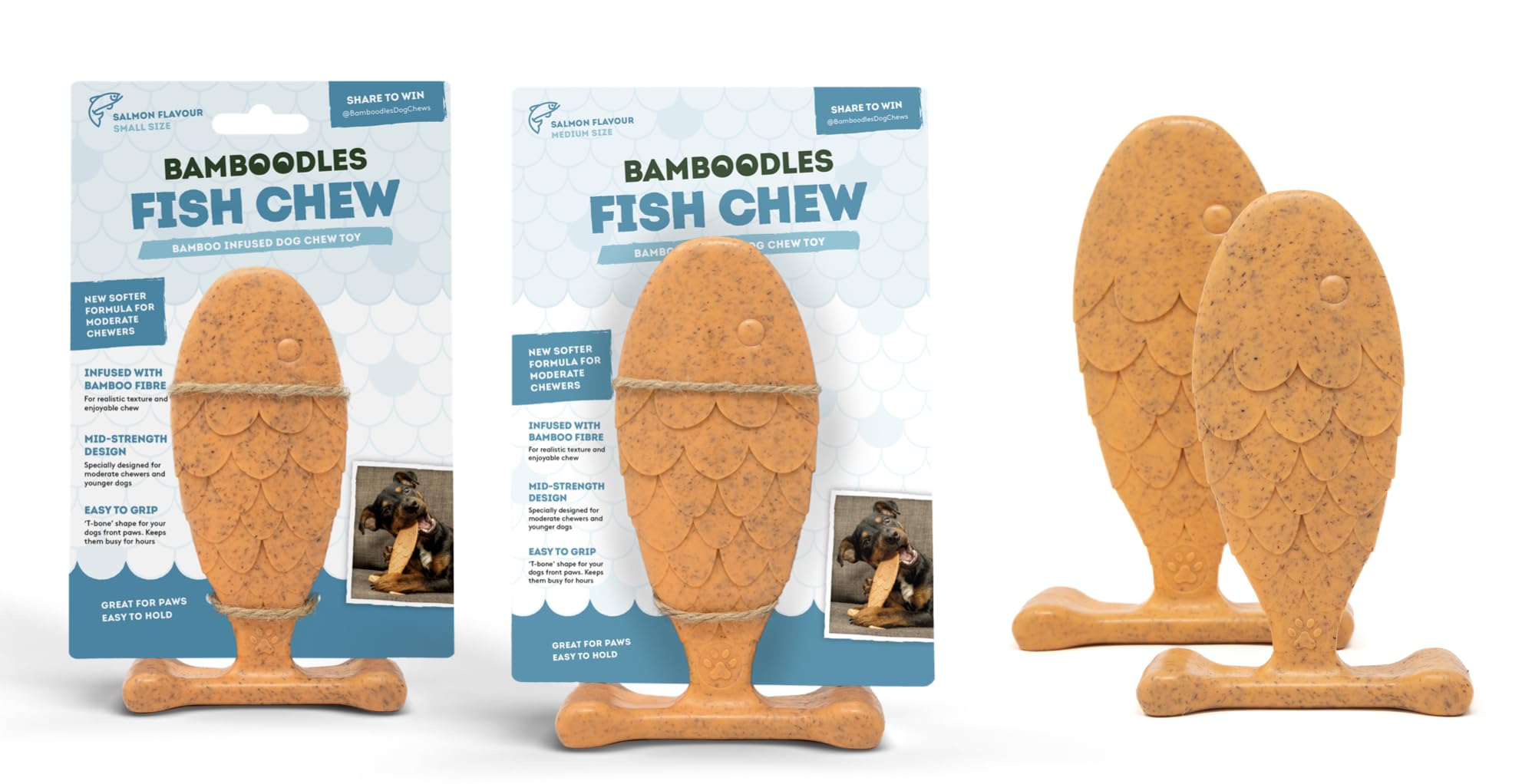Bamboodles Fish Puppy and Moderate Chewers Small