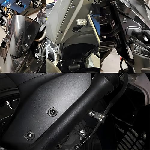 Miniatura 6 de AICEL Kit de pernos de carenado de motocicleta, 177 piezas, tornillos de sujeción coloridos, juego de clips de tuerca, tornillos de aluminio M5 M6