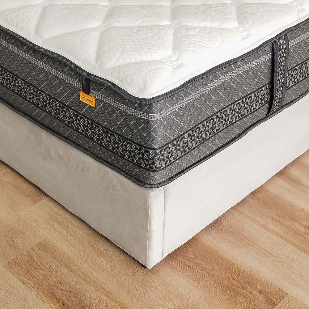 Danube Home Sense Visco Gel Memory Foam Pocket Spring Mattress | Plush Feel | King Bed Mattress | Spine Balance For Pressure Relief |L200xW180 cm|Thickness 32 cm - White/Grey