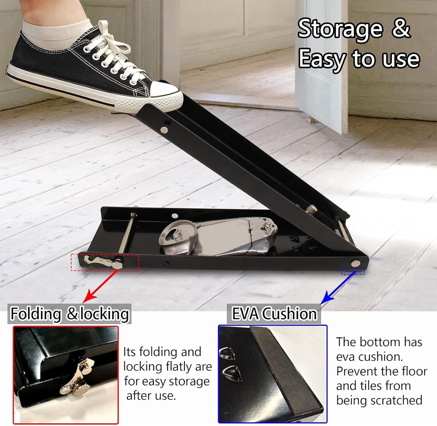 Can Crushers for Recycling Bottle Trash Presser | Foot Operated Pedal Can Smasher for Kitchen Garage Outdoors Seltzer Trash Beer Soda Waste