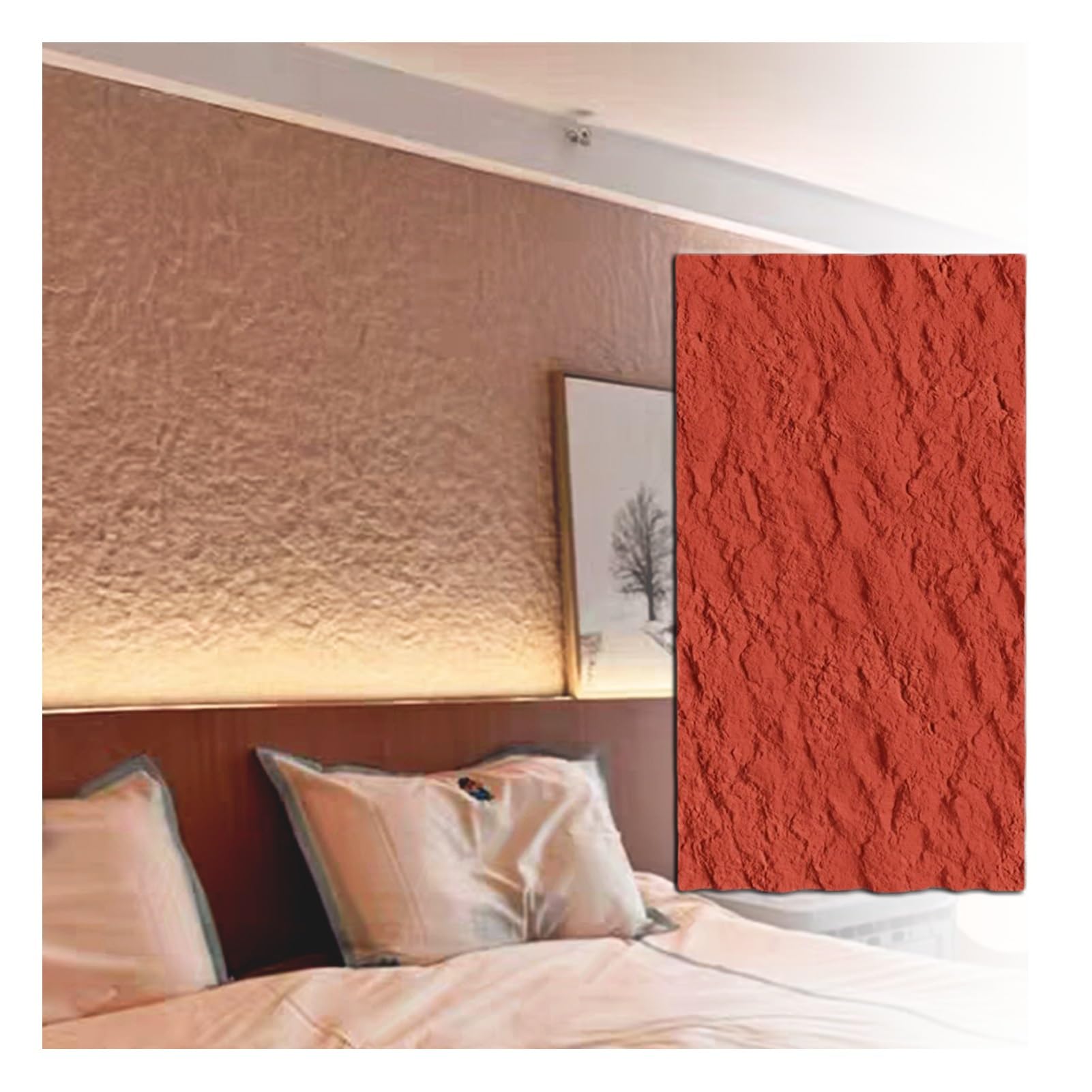 Paneles de pared 3D imitación piedra, revestimiento de ladrillo con textura de cemento PU, impermeable y ligero, revestimiento de pared para decoración de interiores para pared de TV, oficina, sa