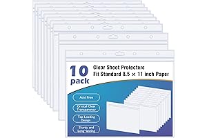 Resealable Waterproof Clear Sheet Protectors for Documents and Photos