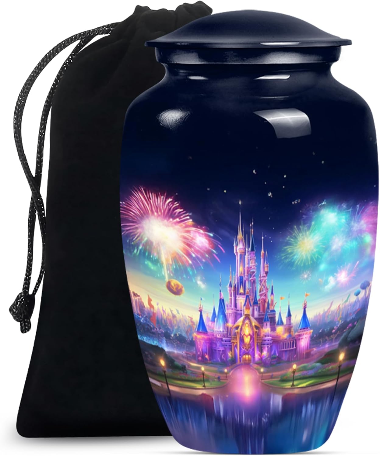 Castle Cremation Urn for Human Ashes Adult Male and Female – Large Burial Urn for Human Remains for Men and Women – Decorative Funeral Urn for Adult Ashes, Memorial Urns (10 Inch)
