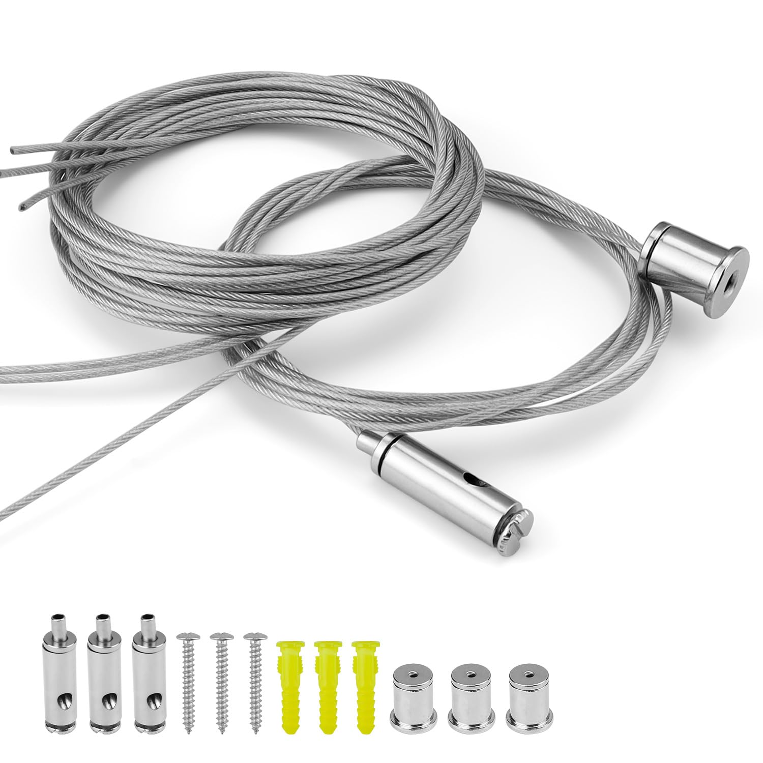 4 Pieces Wire Rope Kit, ZORROS Adjustable Picture Hanging Wire, Picture ...