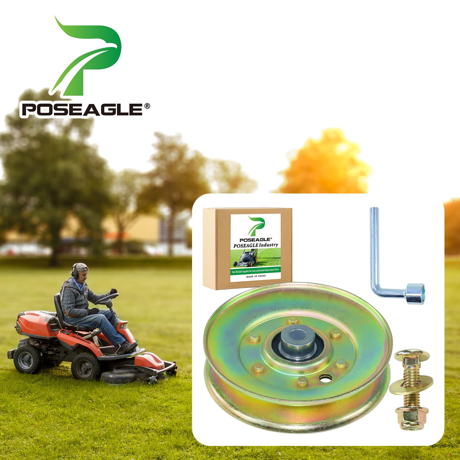 Amazon.com: POSEAGLE 189993 Idler Pulley Craftsman Replaces 193195