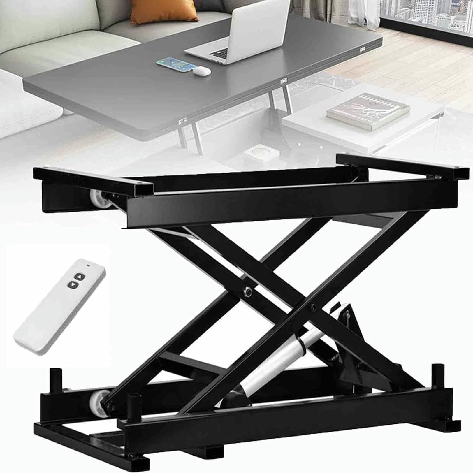 Table élévatrice électrique à ciseaux réglable avec télécommande sans fil