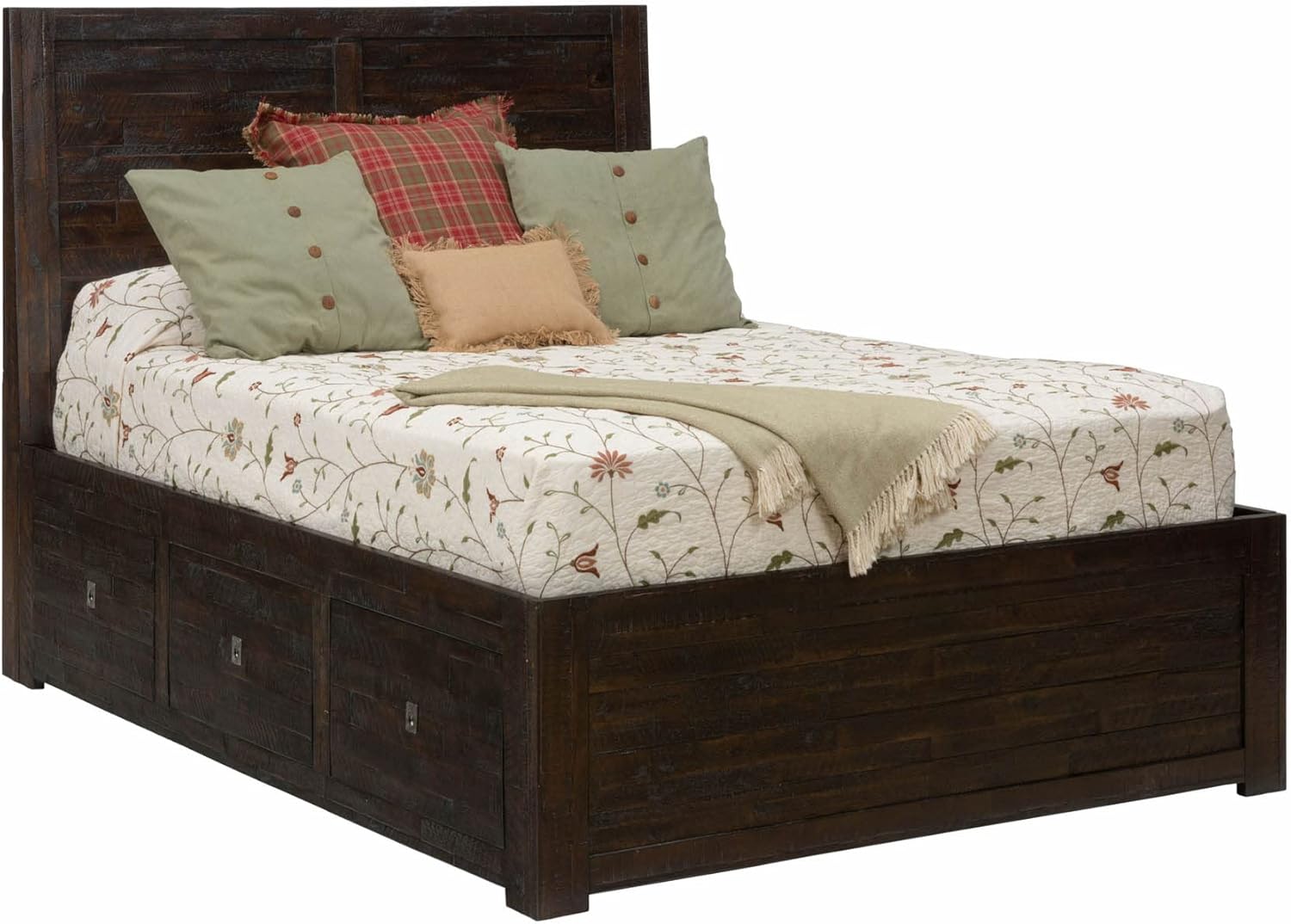 Jofran: , Kona Grove, Queen Storage Bed, 63"W X 87"D X 56"H, Deep Chocolate Finish, (Set of 1)