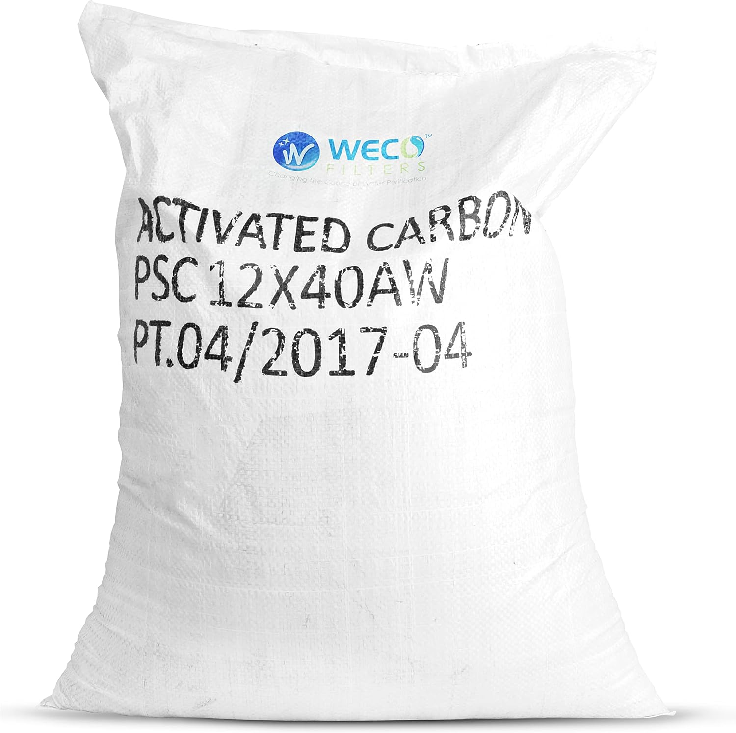 WECO Granular Activated Carbon Water Filter Powder - Coconut Shell Carbon - Removes Chlorine, Chloramine, Odor, and Turbidity - 1 cu.ft (20 x 50 MESH)
